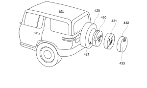Rivian申请数字备胎架专利 可以容纳多种物品